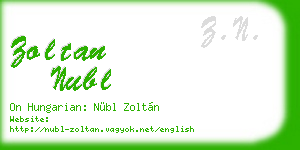 zoltan nubl business card